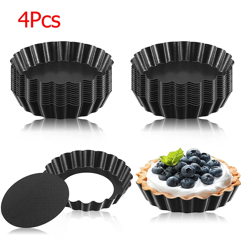 Mini moules à tartelettes antiadhésif, à fond amovible. lots de 10/8/6/4 - Macuisinepourtous