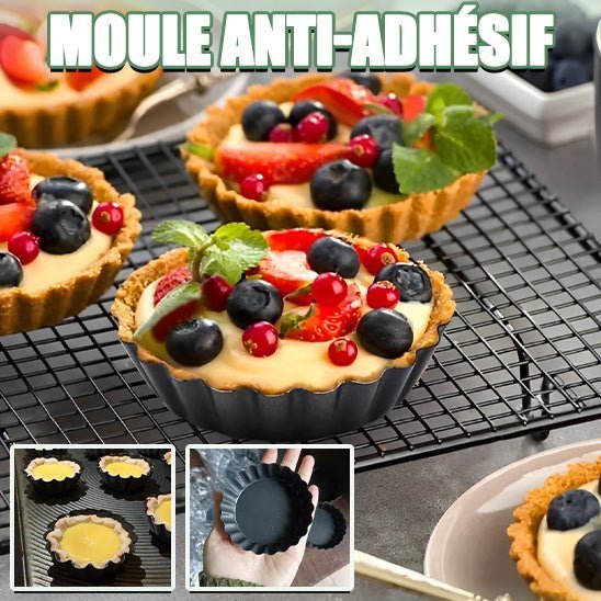 Mini moules à tartelettes antiadhésif, à fond amovible. lots de 10/8/6/4 - Macuisinepourtous