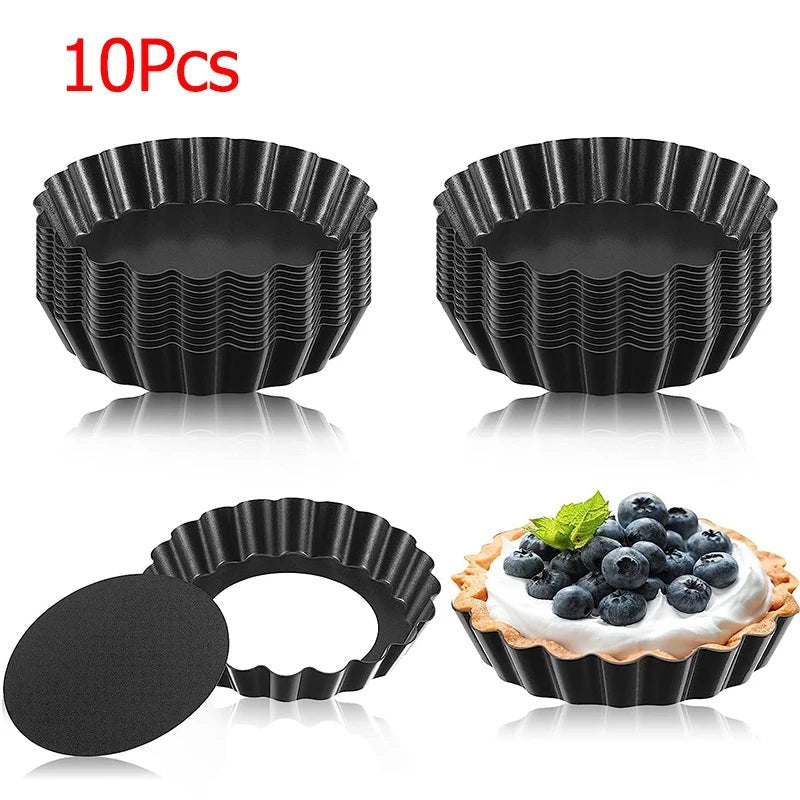 Mini moules à tartelettes antiadhésif, à fond amovible. lots de 10/8/6/4 - Macuisinepourtous