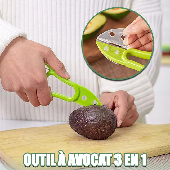 Couteau d'avocat JJYY 3 en 1, pour légumes, fruits, séparateur de noyaux.