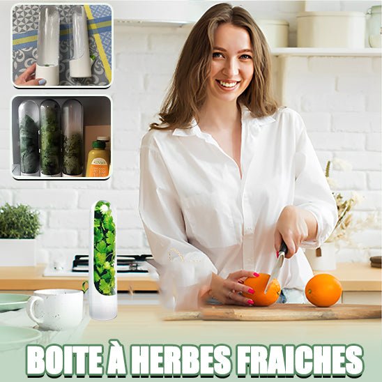 Boîte de conservation d'herbes fraîches, de vanille, et des légumes pour réfrigérateur. - Macuisinepourtous