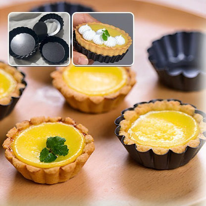 Mini moules à tartelettes antiadhésif, à fond amovible. lots de 10/8/6/4 - Macuisinepourtous