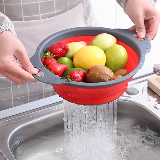 Passoire pliable en silicone pour légumes et fruits. - Macuisinepourtous