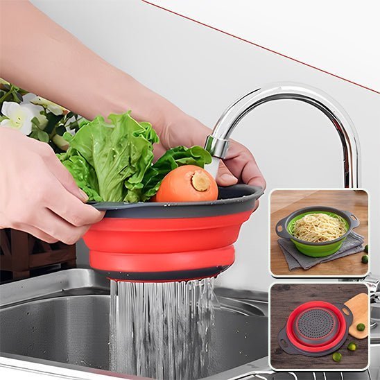 Passoire pliable en silicone pour légumes et fruits. - Macuisinepourtous