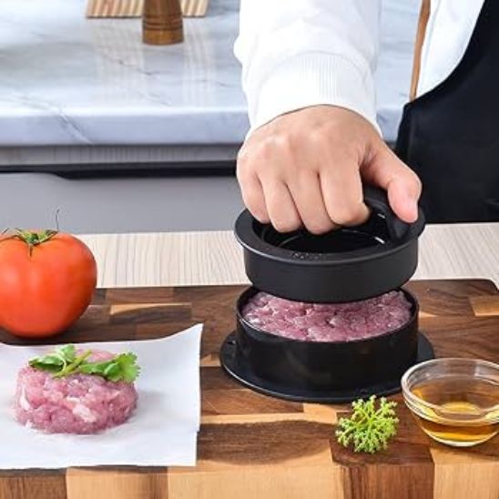 Presse à viande antiadhésive pour hamburgers, hamburgers farcis, presse à tarte, moule, accessoire de cuisine. - Macuisinepourtous